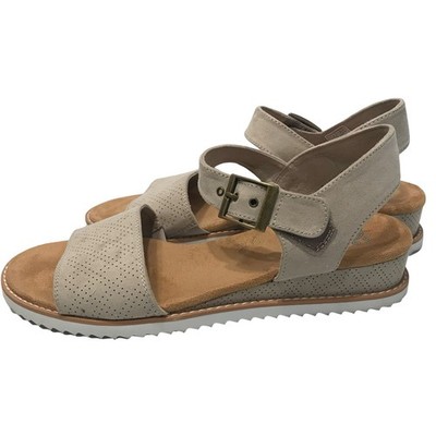 BOBS from Skechers Desert Kiss Taupe Wedge Sandals 114147 Womens 11