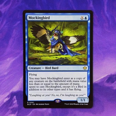 Mockingbird 0061 BLB Bloomburrow MTG Commander Bird Bard Blue Mocking Flying
