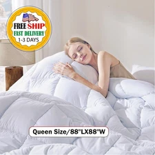 Edredon Con Relleno De Edredon Queen, Acolchado Ultra Suave Para Todas Las NUEVO
