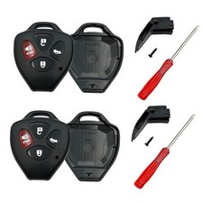 Key Fob Shell Case Replacement for 4 Button Toyota,Key Fob Cover 4Button-2Pcs