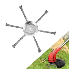 6Inch Steel Weed Eater Trimmer Head, Wire Rotary Brush Weed Cutter, Wire Weed Tr