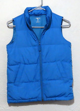 Land's End Kids S 8 Blue Down Outside Thin Vest Full Zip