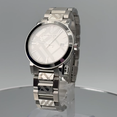 BURBERRY BU9037 Heritage Nova Check Swiss Silver 38mm Unisex Watch