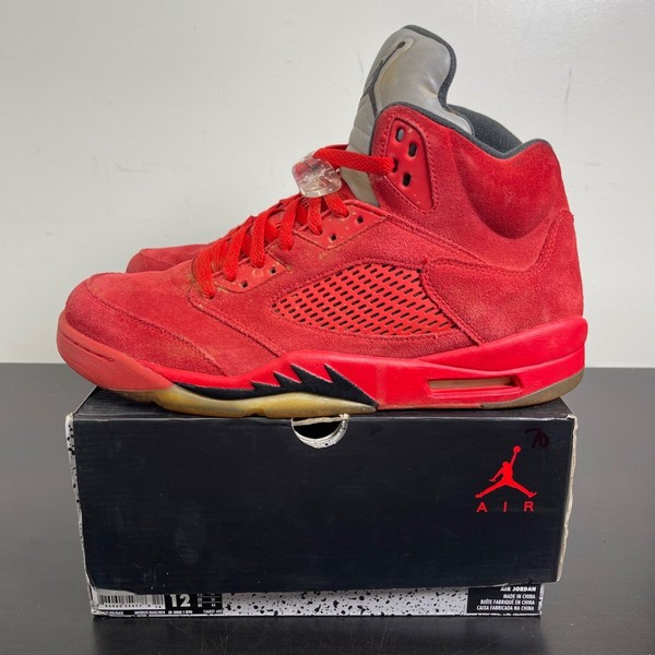 Jordan 5 Retro Red Suede 12 (Uso moderado, previamente usado) Jordan Talla Universitaria 12 3