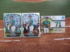 Cole YOUNG 2023 Bowman Lunar Glow Refractor Base 100 Mariners Prospect ROOKIE 9