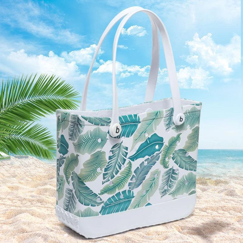 Large Rubber Beach Shoulder Tote Bag Luxury Summer Travel Outdoor