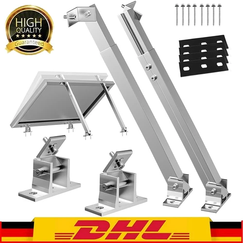 Balkonkraftwerk ALU-Halterung Solarhalterung für Geländer, Flachdach und Wand