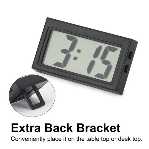 2x Mini Digital LCD Table Auto Car Dashboard Desk Date Time Calendar Small Clock - Picture 9 of 12