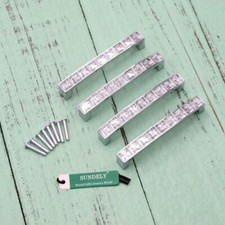 Diamond Crystal Chrome Drawer Pull Handles Cupboard Door Knob Cabinet Wardrobe