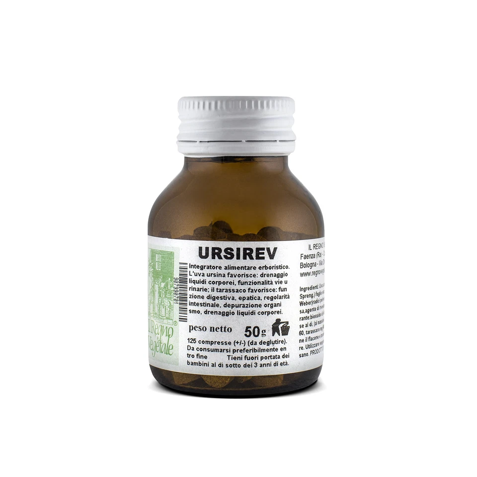 IL REGNO VEGETALE Ursirev UVA URSINA e.s. 125 Compresse CISTITE INFIAMMAZIONE Vescica VIE URINARIE