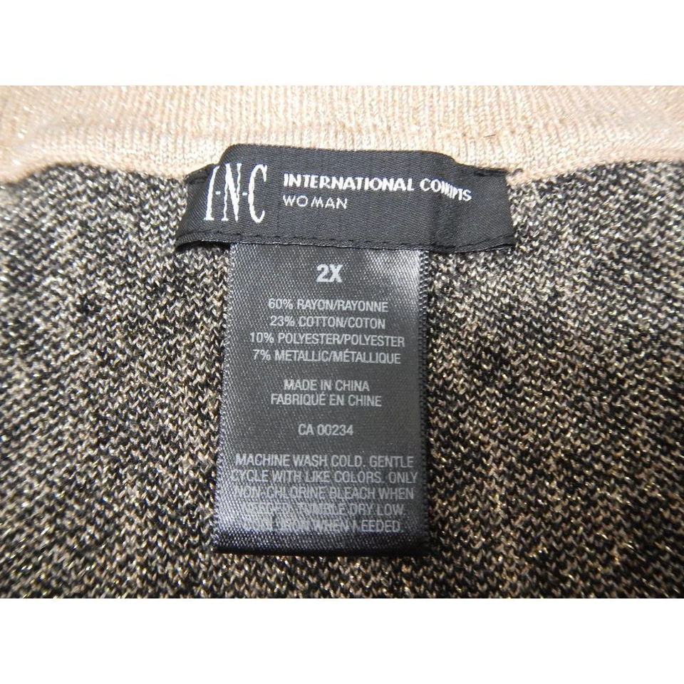 Suéter INC International Concepts Talla Grande 2X Estampado Leopardo Manga Larga Foto 3 de 4