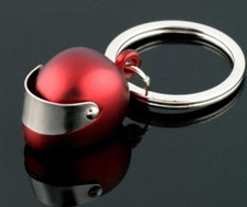 Keyring Helmet Motorcycle RED Helmet Visor Motorbike