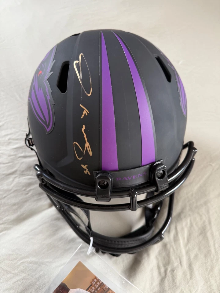 Derrick Mason Signed Baltimore Ravens F/S Eclipse Speed Helmet- Beckett W Holo - Image 2 of 4