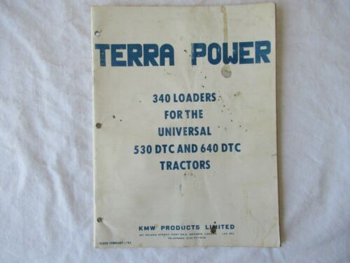 Terra Power 1982 cargador universal 340 para 530 640 DTC tractor manual del operador - Imagen 1 de 12
