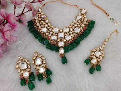 High Quality Kundan Necklace Sabyasachi Bridal Jewelry Set Gold Plated  Indian