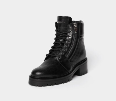 BALMAIN Stiefel Boots LEDER schwarz Size 40,5 NP 979 