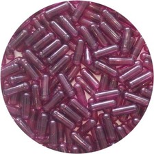 Pure Capsules&reg; Size 1 Purple Clear  Vegan Capsules  Natural colorant capsules