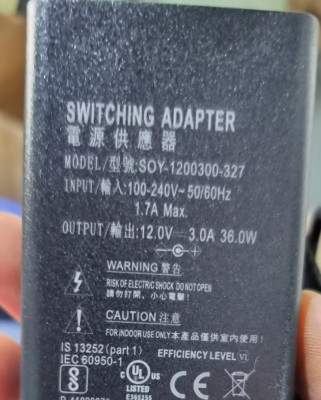 Soy SOY-1200300-327 12V 3A 5.5*2.1 AC Adapter Power Supply Charger | eBay