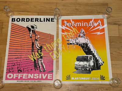2 Banksy Prints Borderline Offensive & Terminal 1 Glastonbury 2024 SOLD-OUT!