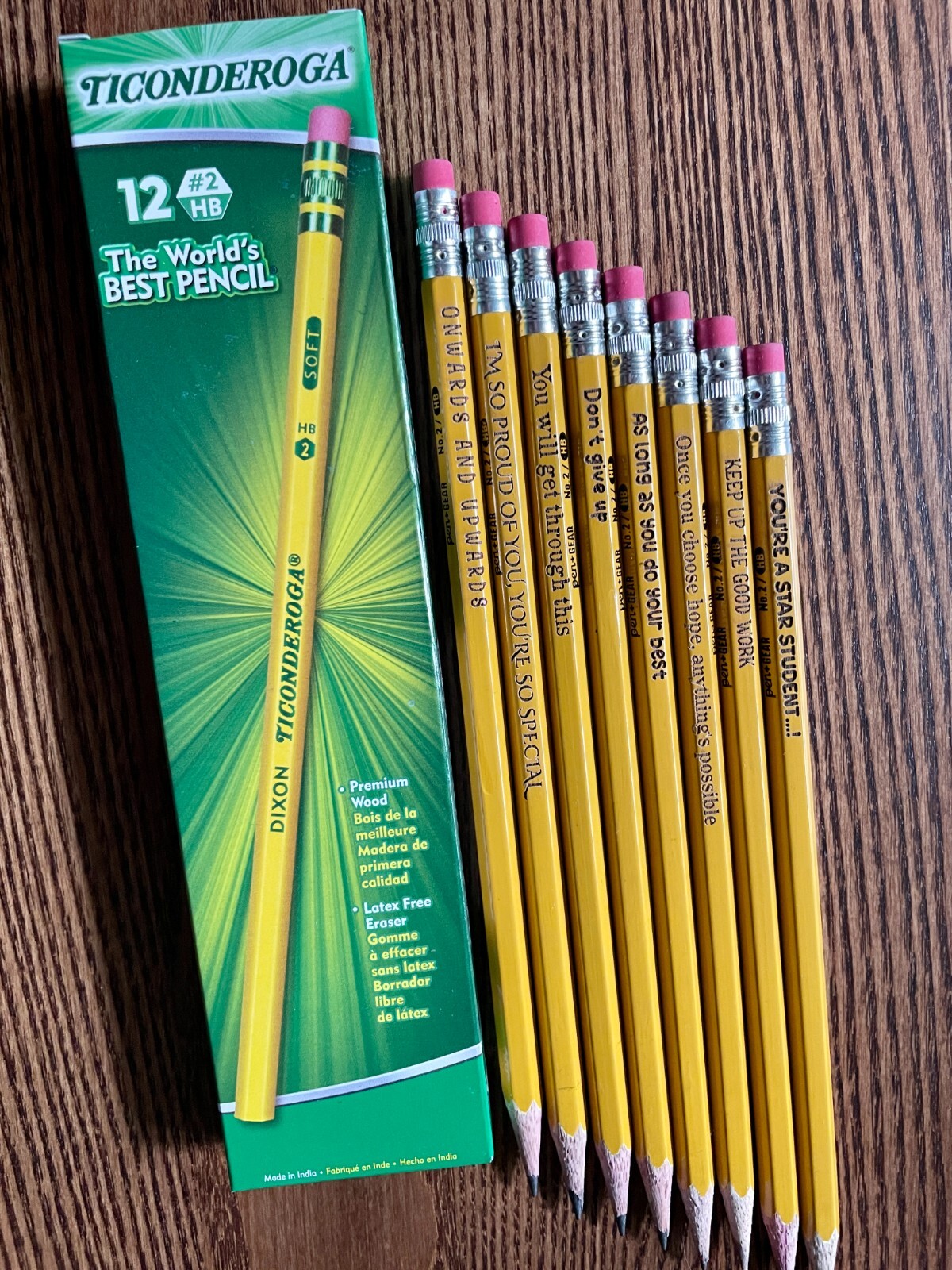 Ticonderoga Personalized Pencils with Laser Engraving, 30 Pk, Custom Name