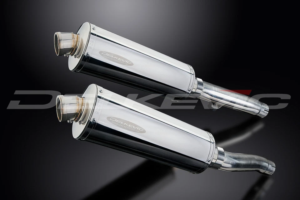 Triumph 900 Sprint 1993-1998 Kit de silenciador de escape ovalado de acero inoxidable de 14" Foto 3 de 4