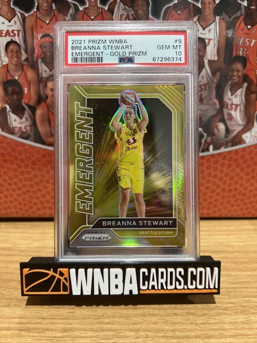 2021 Panini Prizm WNBA Breanna Stewart Emergenr Gold Prizm /10 PSA 10