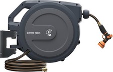 Giraffe Tools Retractable Garden Hose Reel 100ft X 12 Hose With Metal Bracket Giraffe Tools Retractable Garden Hose Reel 100ft X 12 Hose With Metal Bracket