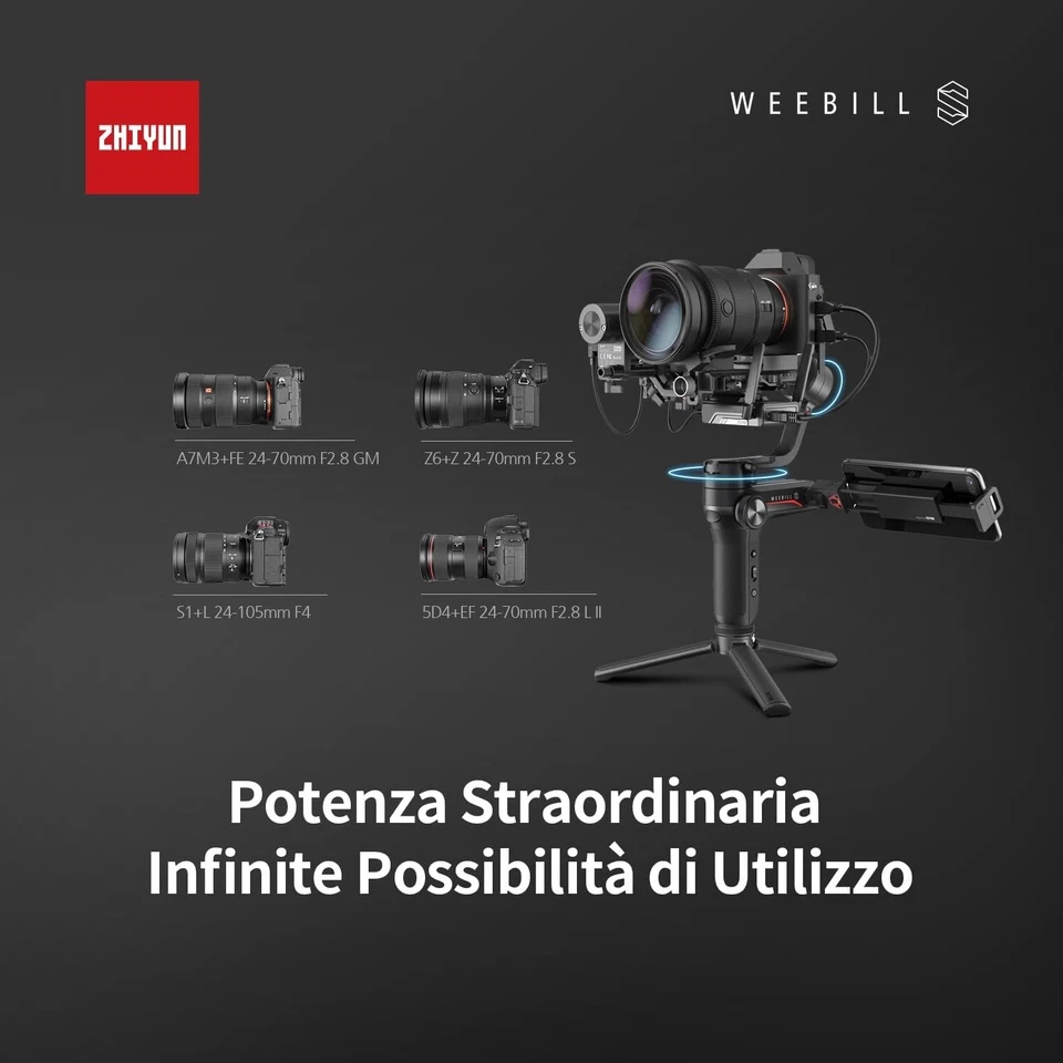 Zhiyun Weebill S 3 Axis Handheld Gimbal Stabilizer for DSLR & Mirrorless Camera - Imagen 2 de 4