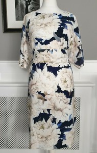 phase eight peony floral printed dress