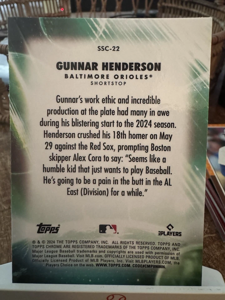 Gunnar Henderson Stratospheric Stars SSC-22 Topps 2024 Chrome Update SSP Orioles - Image 3 of 4