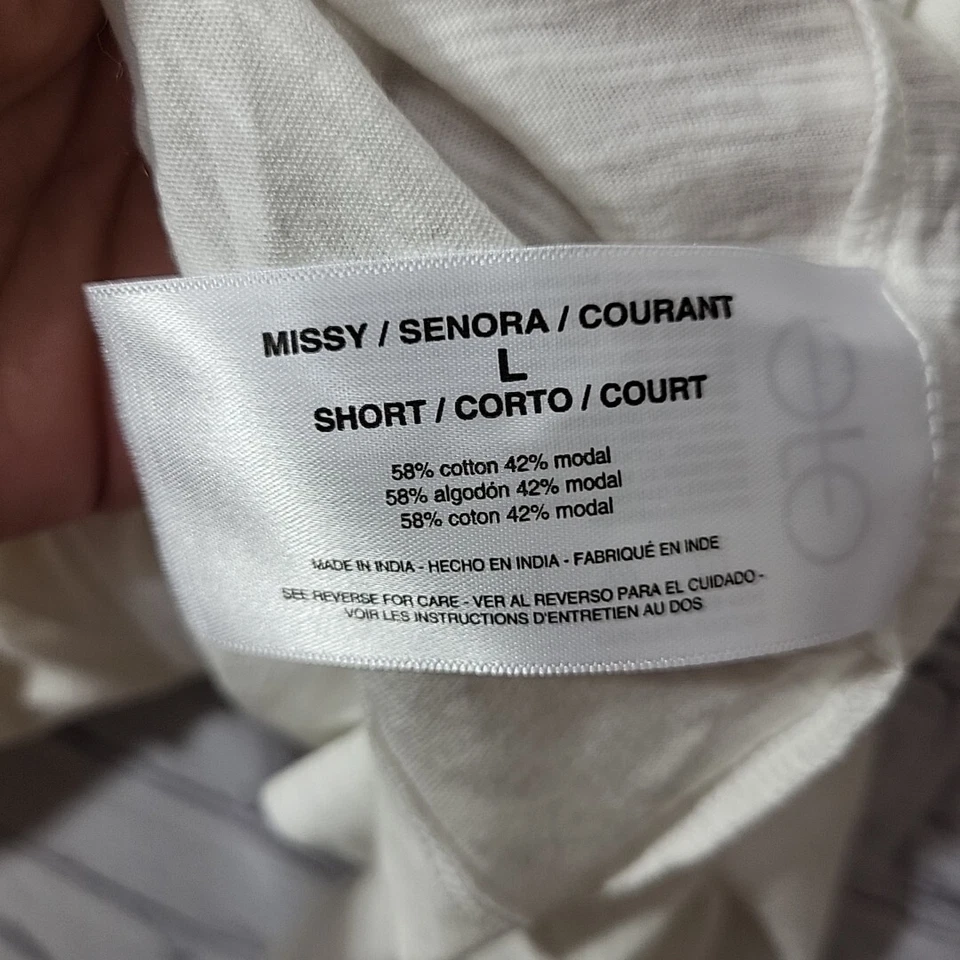 Top William Rast Blanco Algodón Espalda Cruzada Tropical Estampado M Sin Mangas Blanco Foto 4 de 4