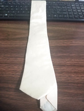 CITY STREETS WHITE MENS TIE, 52" x 2 1/2" NEW W/ TAGS 80% SILK 20% POLY USA MADE