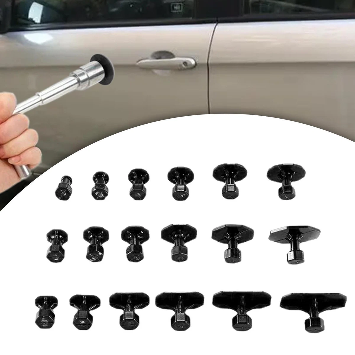18x Car Dent Puller Nylon Small Suction Cup Dent Remover T type manual pull rod