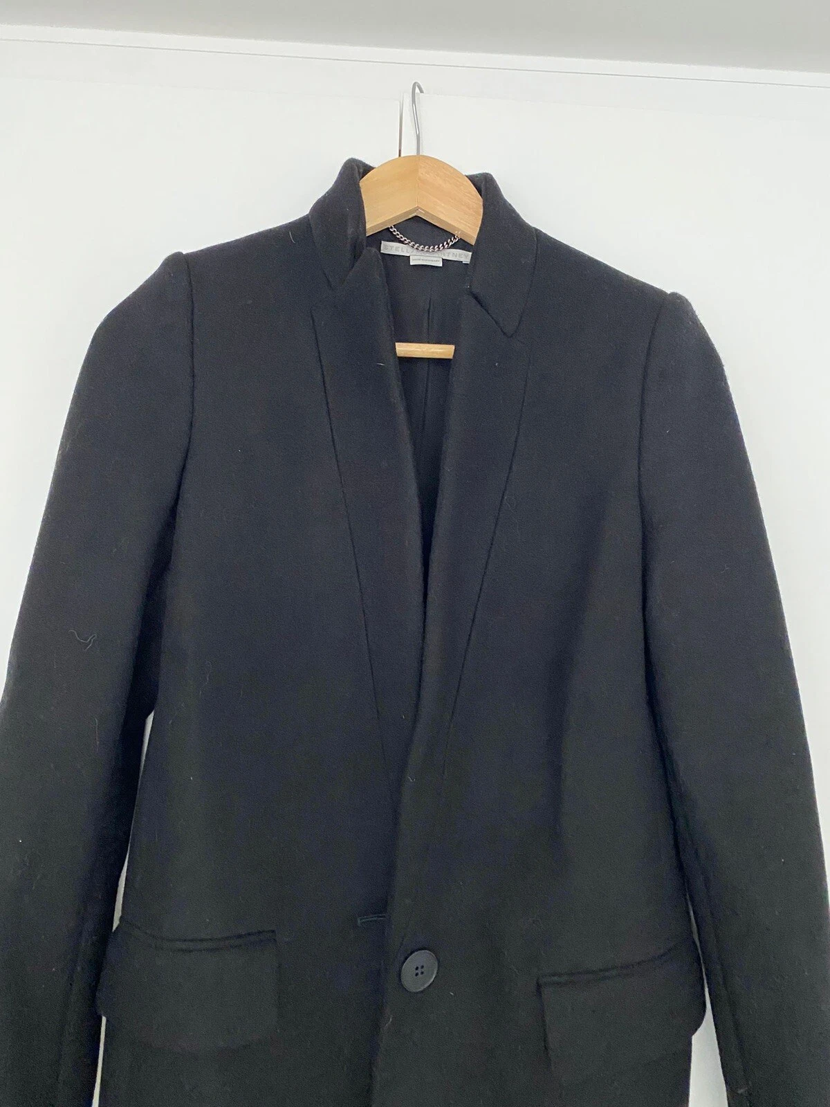 Stella McCartney — stella mccartney wool black coat IT36
