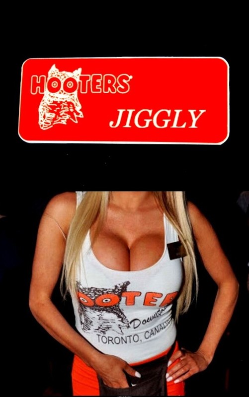 Hooters Uniform Jiggly Name Tag Pin Back Dress Up Role Play  Halloween Costume