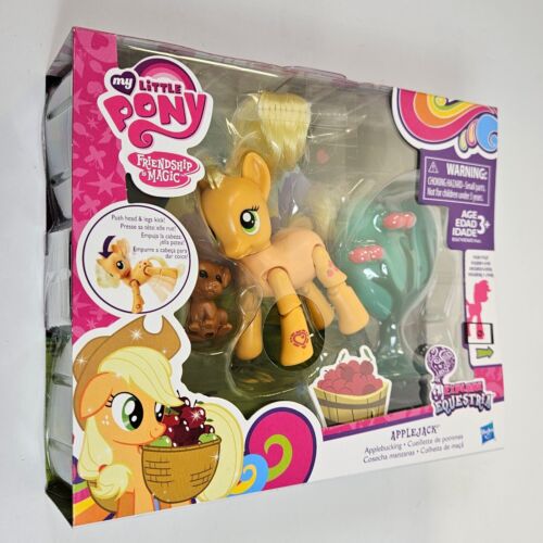 APPLEJACK MY LITTLE PONY APPLEBUCKING FIGURE SET EXPLORE EQUESTRIA MISP 2015 HTF - Picture 2 of 5