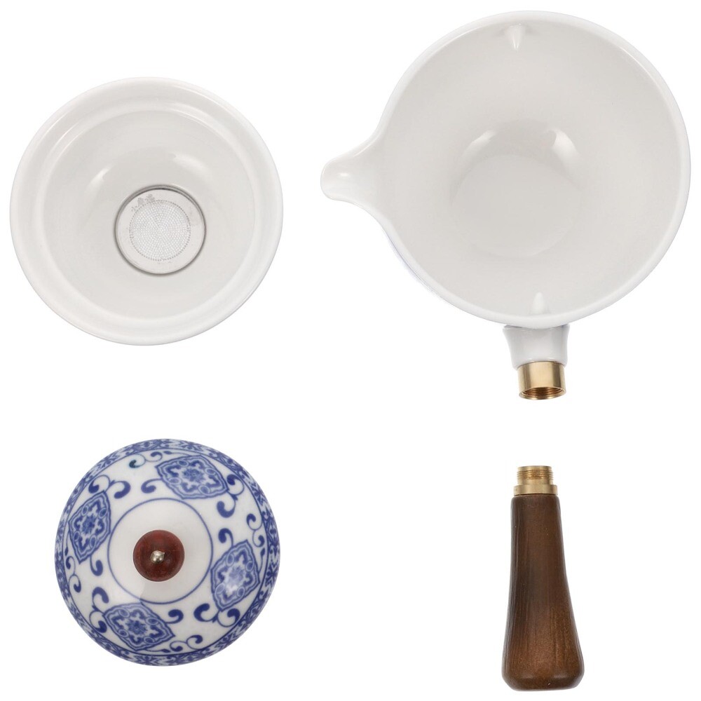 Teapot Ceramic 360 Spillproof Rotating Exquisite Tea Set