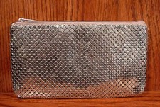Silver Metal Mesh 8" Clutch Purse Shipped from USA