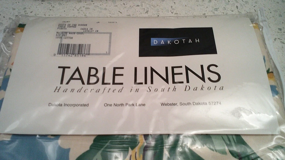 DAKOTAH FIESTA TABLECLOTH  54 x 54" square NEW Multi color COTTON  lowered Price - Image 2 of 4