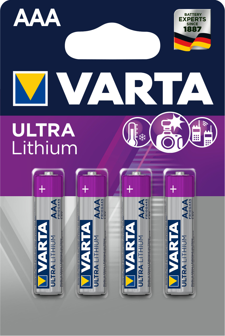 Varta Professional Lithium Batterie Aaa Lr03 Micro 4Er 1.100 Mah Brandneu