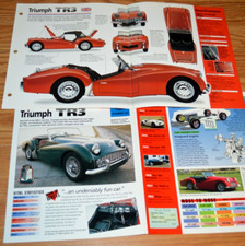 1957 Triumph Tr3a Original Poster Brochure Specs Info 57 Tr3 A