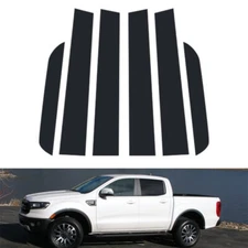 Window Sticker Pillar Posts Decal Cover Glossy Black For Ford Ranger 2015-2022