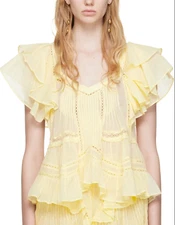 Isabel Marant Etoile Yellow Madrana Blouse 36