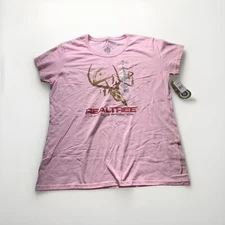 Realtree Hunting T Shirt Womens XL Pink Camo Cottonwood Canyon Camouflage