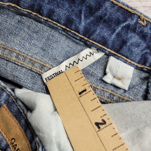 GARAGE FESTIVAL JEAN SHORTS JUNIORS SIZE 5 DISTRESSED - Picture 6 of 19