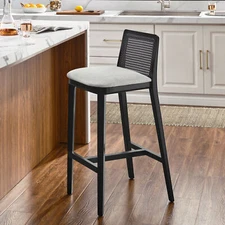 Monarch Bar Stool in Black Black Gray