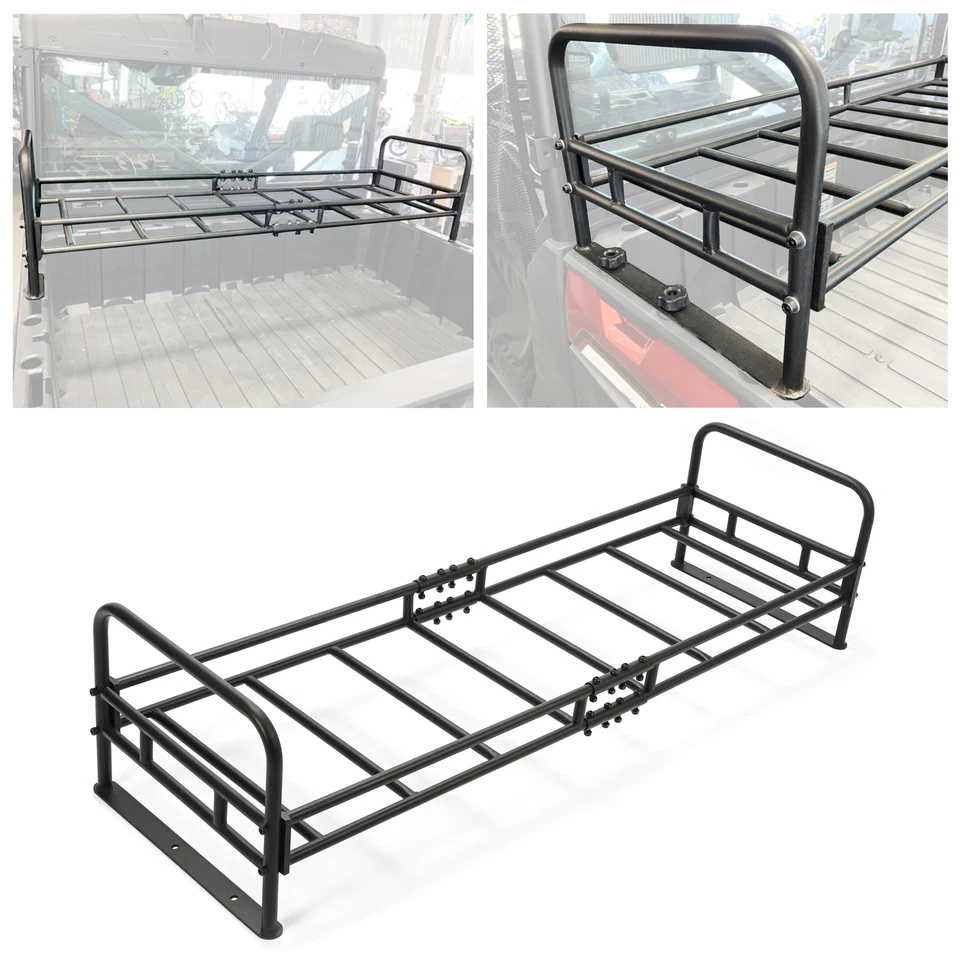 Black Steel Cargo Rack For 2005-2018 Polaris Ranger 700, 800, 900, 1,000 - Image 4 of 4