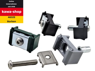 OUM Morsetto per recinzione doppio ponte morsetto di montaggio maniglia di montaggio SET con piastra a pressione in metallo