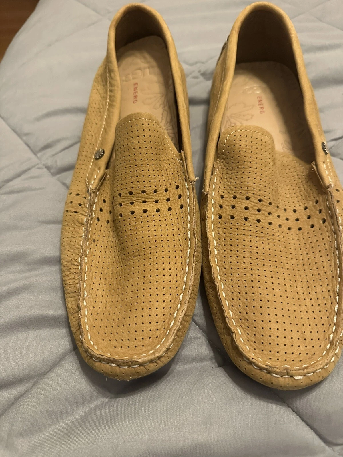 MOCASSINI UOMO UGGS ENERG COLOR CARAMELLO TG 10 BEL AIR NUOVI SENZA SCATOLA