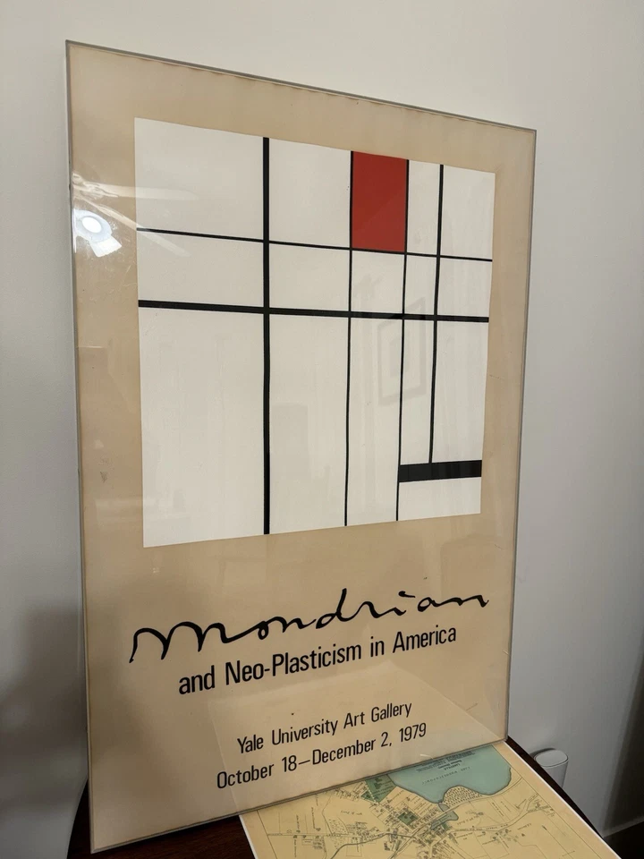 Póster de exposición Mondrian Yale vintage raro Foto 2 de 2